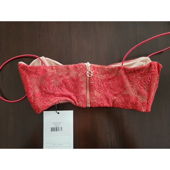 NEW WITH TAGS-Nookie/Revolve-Crop Top Bralette RED Lace-Retail $179- Size XS - Picture 3 of 10